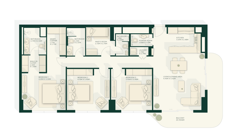 Gardenia Bay 3 Bedroom Type B